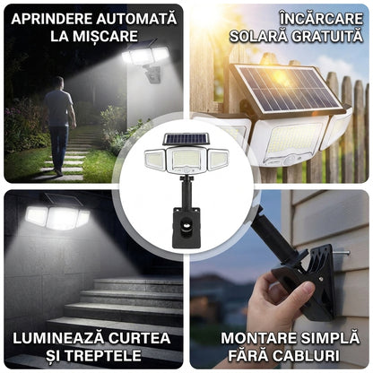 Set Lampă Solară cu Senzor