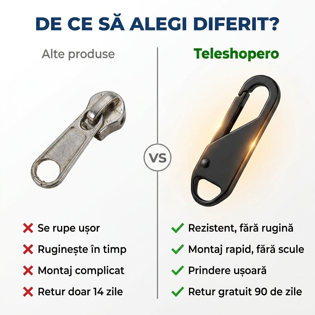 Tragă Fermuar Metalică