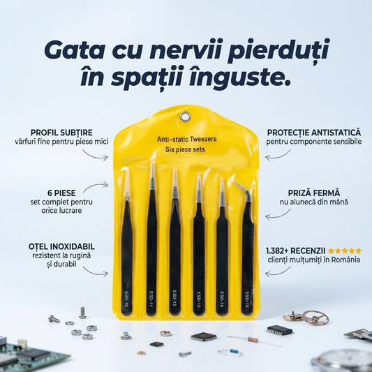 Set Pensete Antistatice Din Inox
