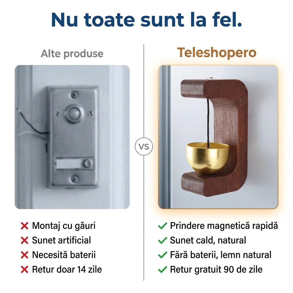Clopoțel Magnetic Din Lemn