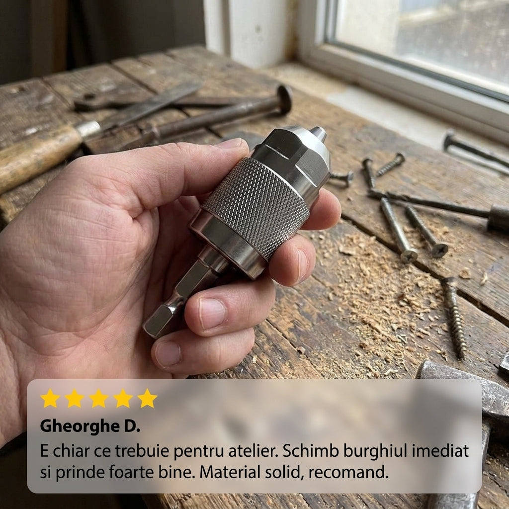 Adaptor Mandrină Auto-Strângere