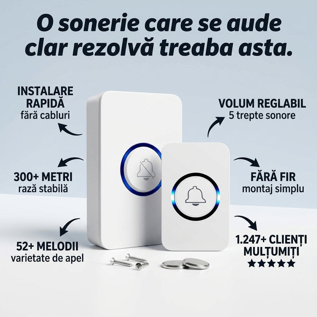 Sonerie Inteligentă Fără Fir