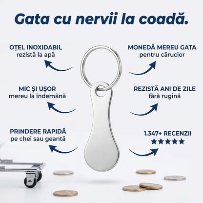 Breloc Monedă Oțel Inoxidabil