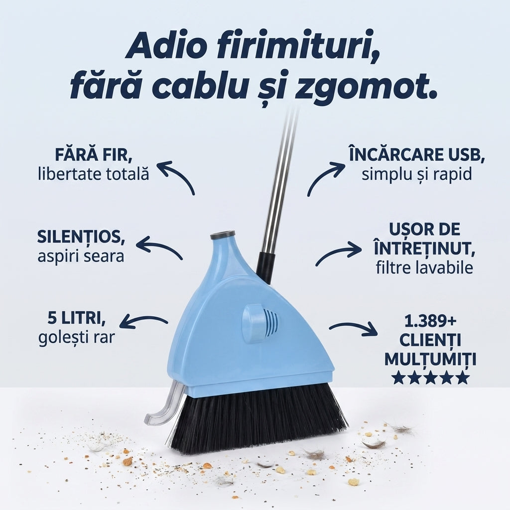 Aspirator Portabil Fără Fir
