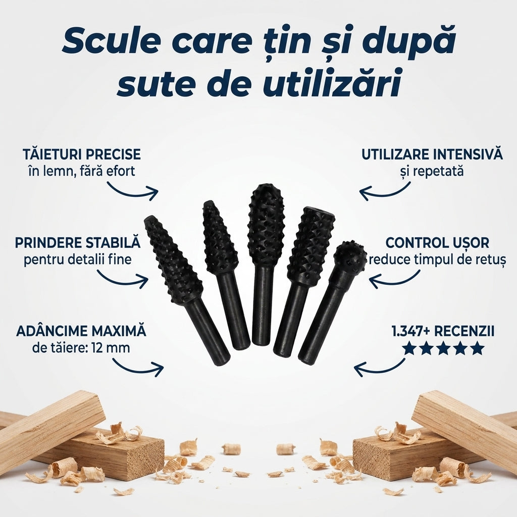Set Burghie Sculptură Lemn