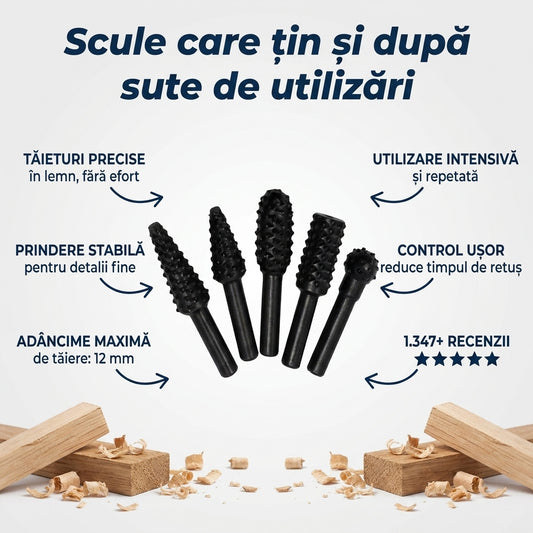 Set Burghie Sculptură Lemn