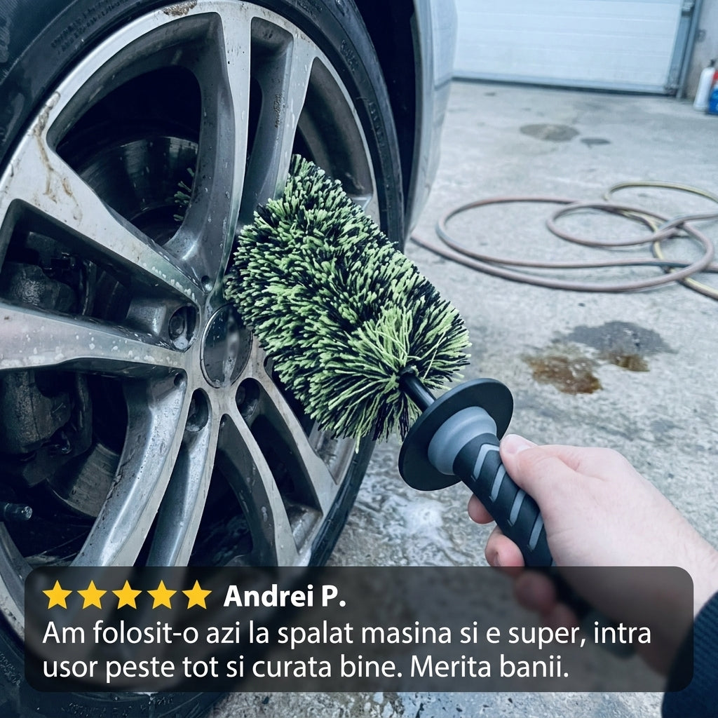 Perie Rotativă Jante Auto