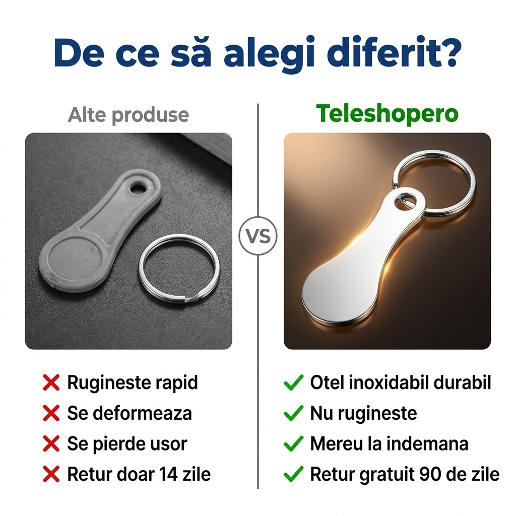 Breloc Monedă Oțel Inoxidabil