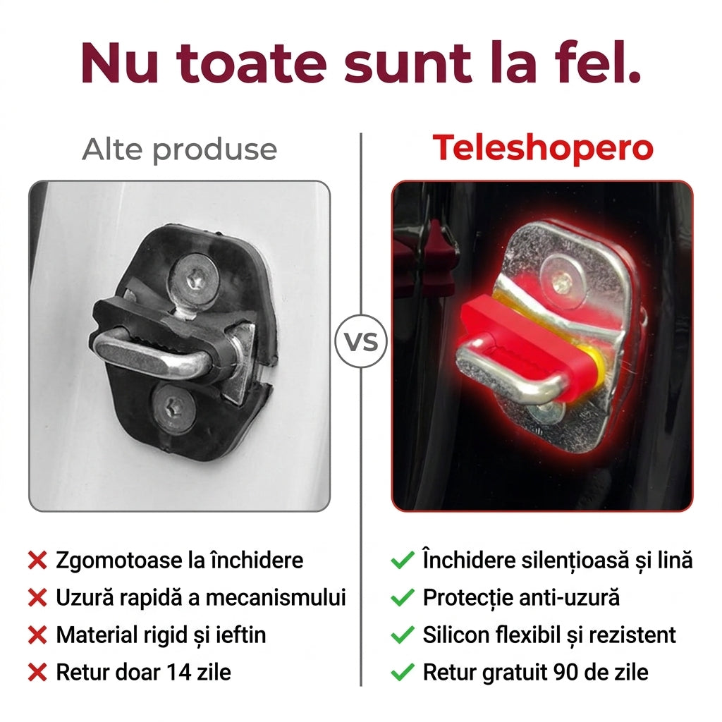 Set 4 Tampoane Silicon Anti-trântire Uși Auto
