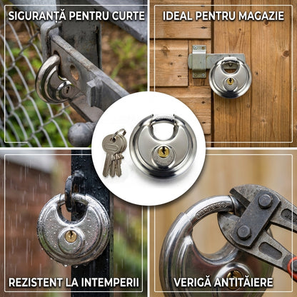 Lacăt Rotund Oțel Inoxidabil