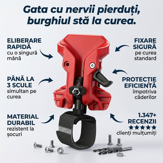Suport Burghiu pe Curea