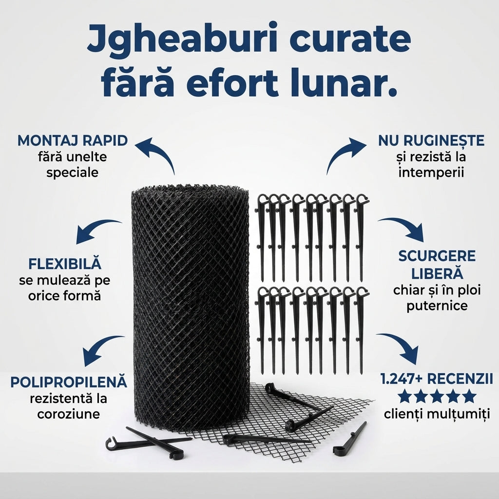 Plasă Protecție Jgheab