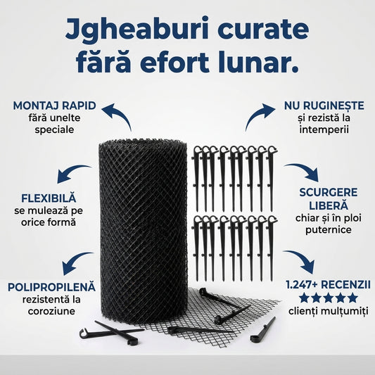 Plasă Protecție Jgheab