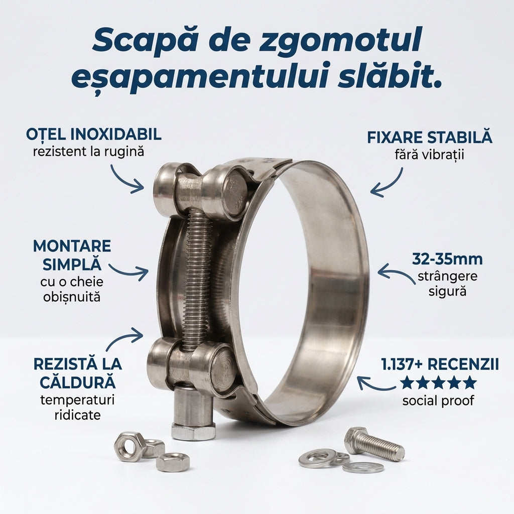 Colier Fixare Evacuare Inox