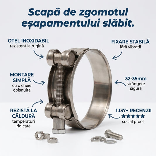 Colier Fixare Evacuare Inox