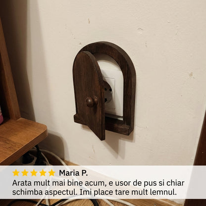 Capac Priză Lemn Decorativ