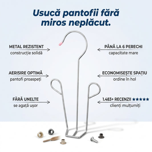 Uscător Pantofi Metalic Agățabil