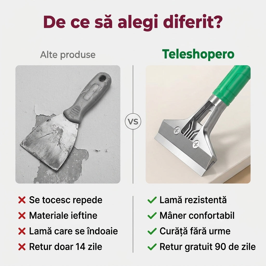 RACLETĂ DIN OȚEL INOXIDABIL