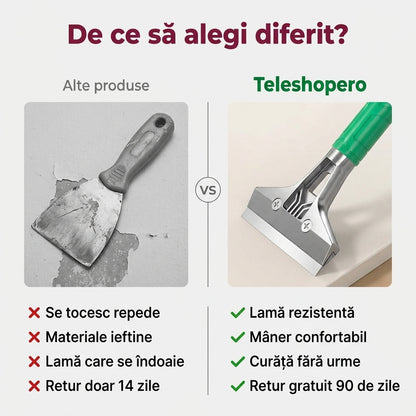 RACLETĂ DIN OȚEL INOXIDABIL