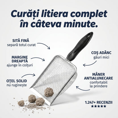 Lopățică Litieră Oțel Inoxidabil