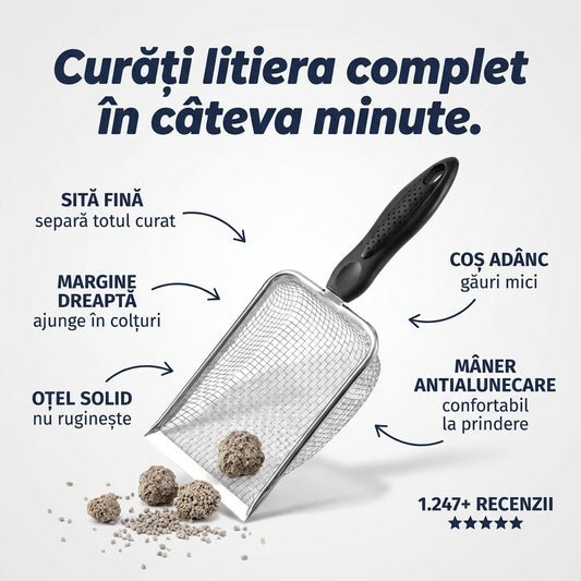 Lopățică Litieră Oțel Inoxidabil