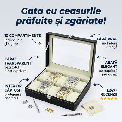 Cutie Ceasuri cu Sticlă