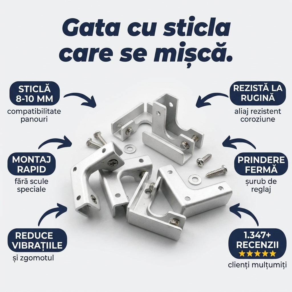 Cleme Colț Sticlă