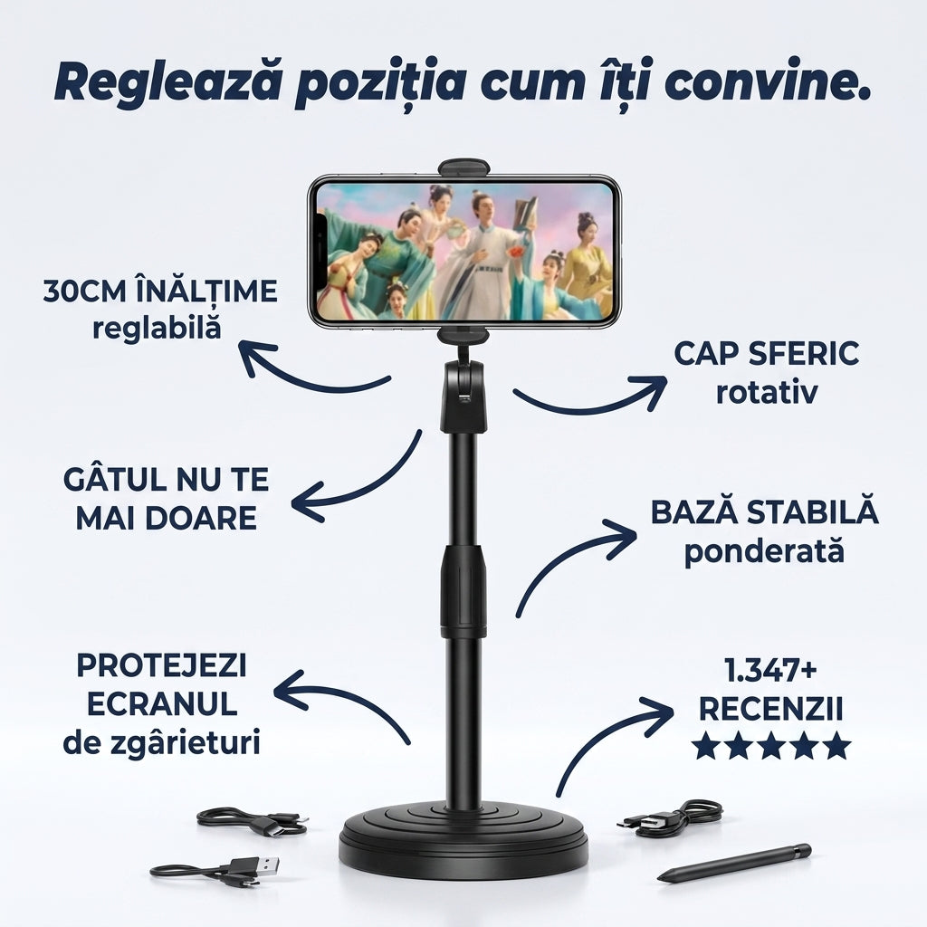 Suport Telefon Rotativ Stabil