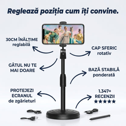 Suport Telefon Rotativ Stabil
