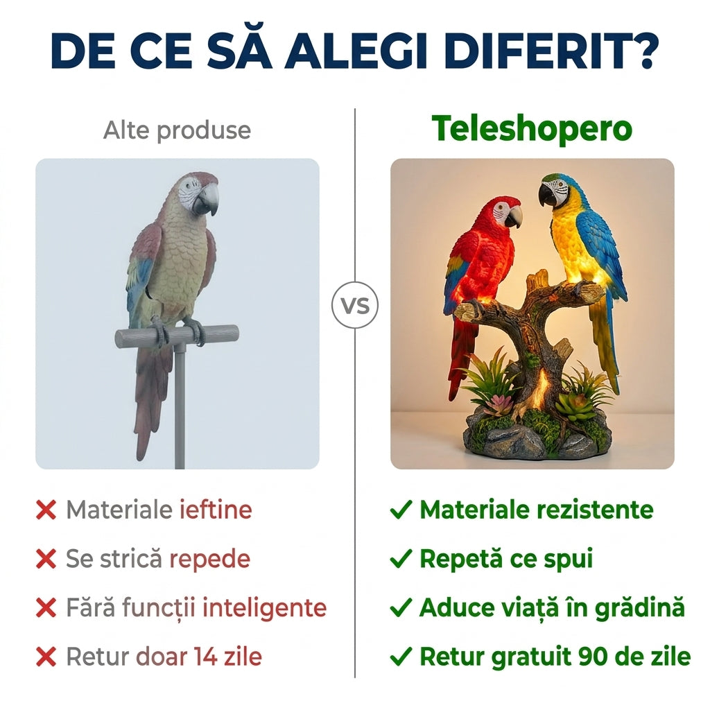 Papagal Vorbitor Electric Grădină