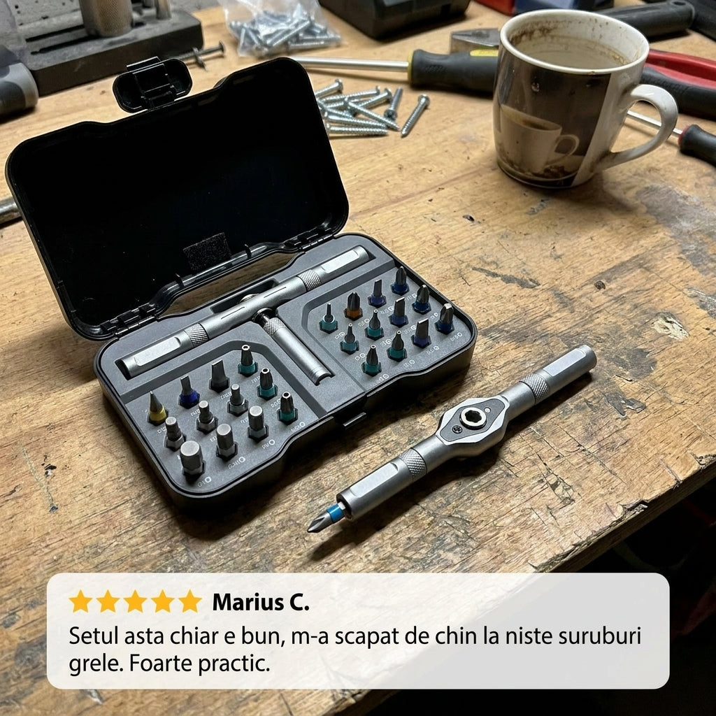 Set Șurubelniță Ratchet Magnetic