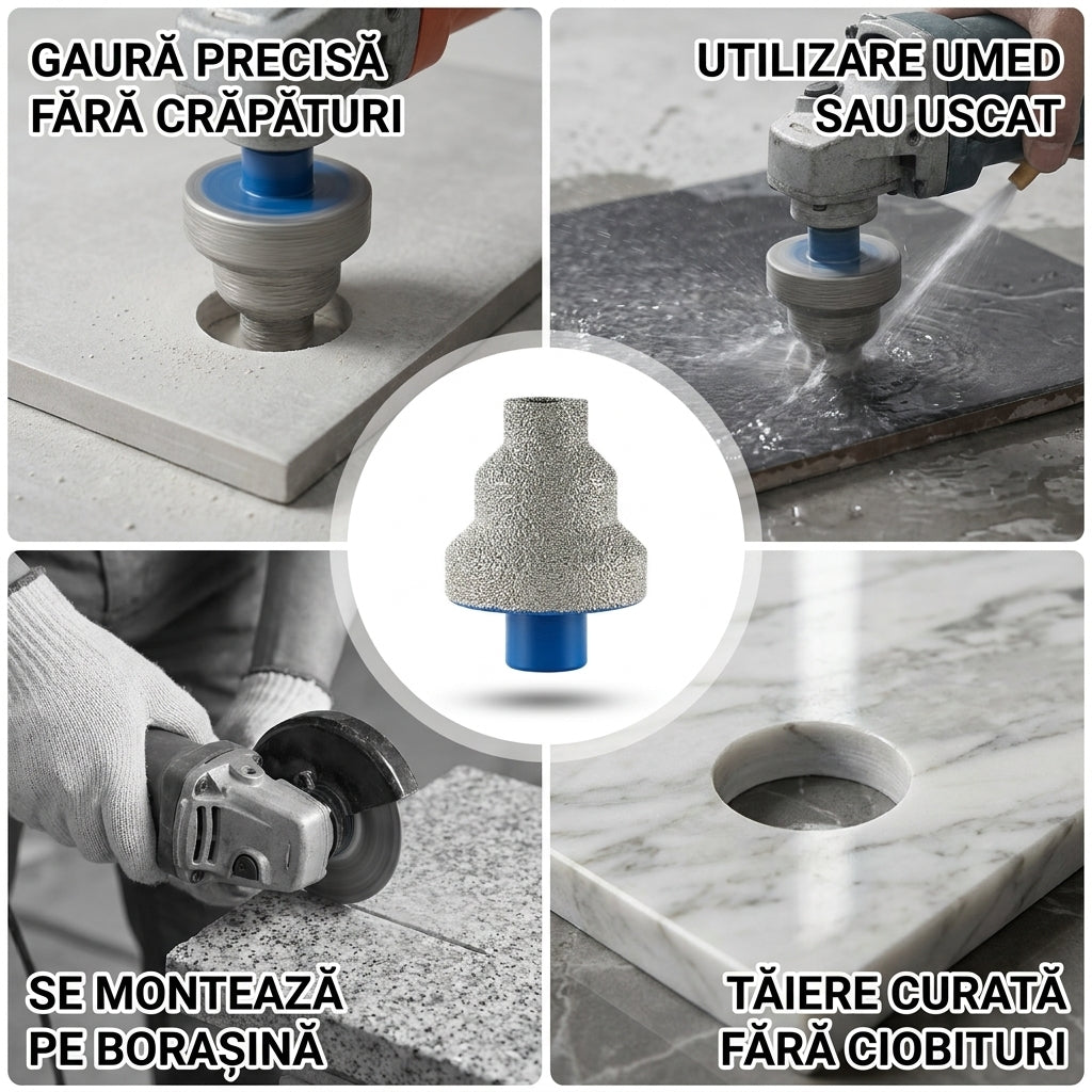 Burghiu Diamantat Gresie Porțelan