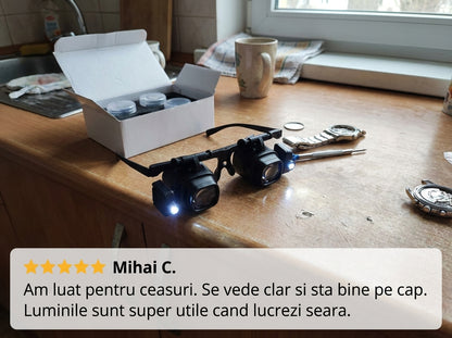 Ochelari Lupă LED Precizie