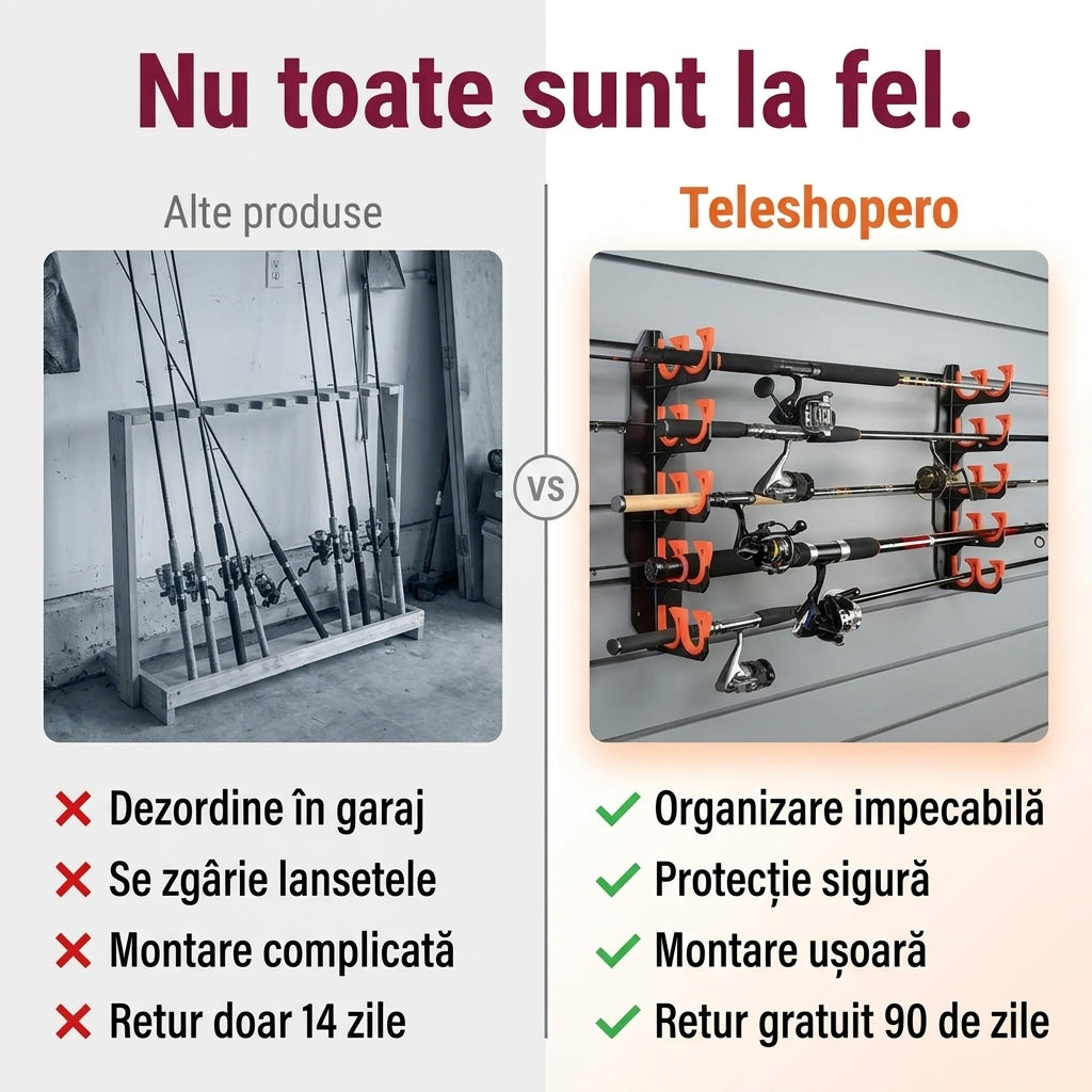 Suport Perete Lansete Pescuit