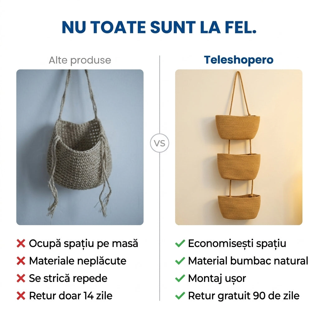 Coș Suspendat Din Bumbac