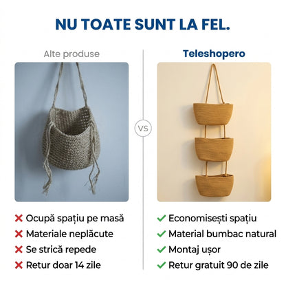 Coș Suspendat Din Bumbac