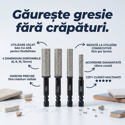 Set Burghie Diamantate Plăci