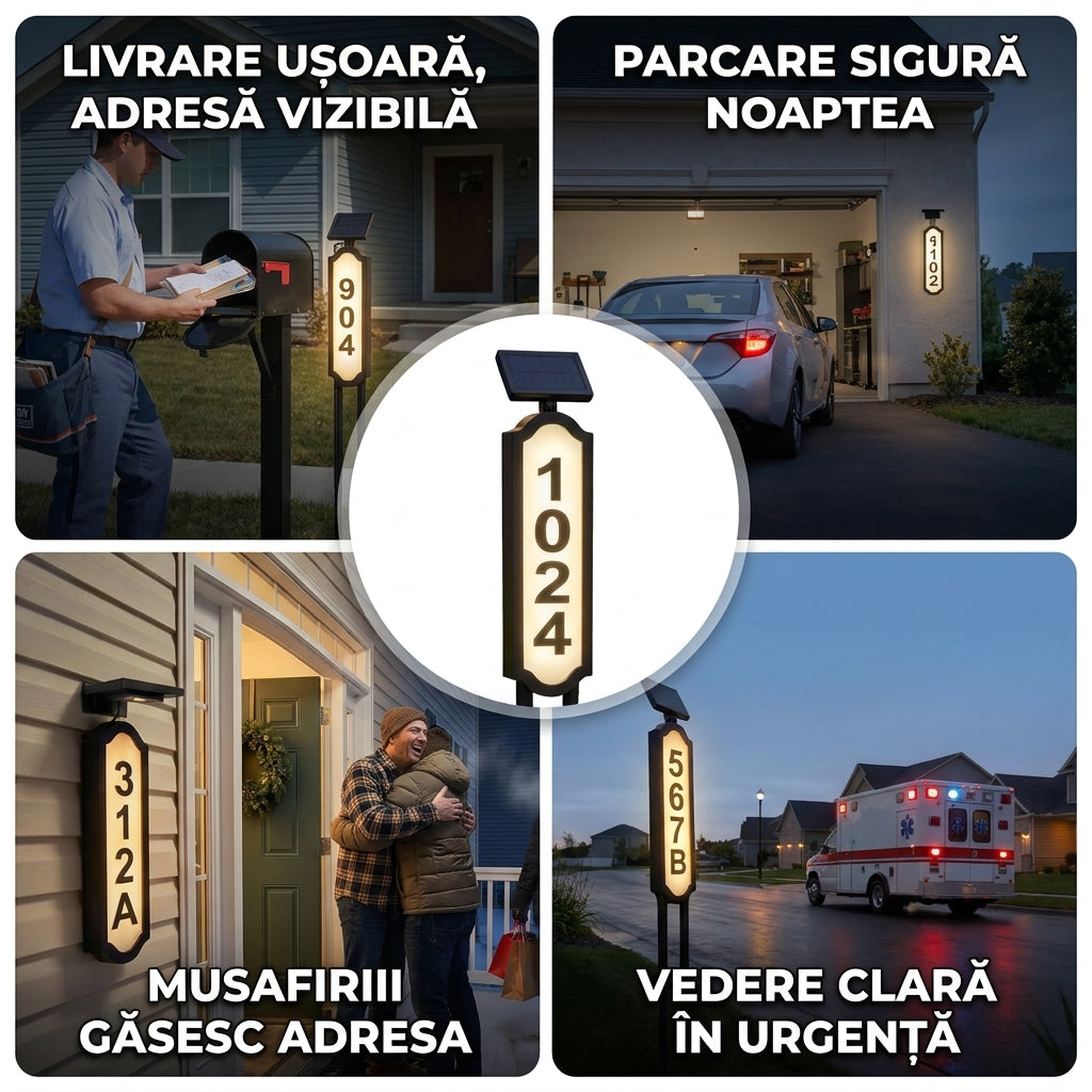 Panou Solar Număr Casă