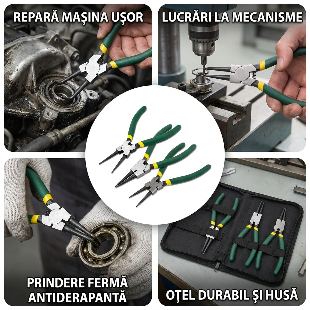 Set Clești Circlips Auto