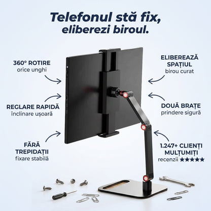 Suport Birou Dublu Braț