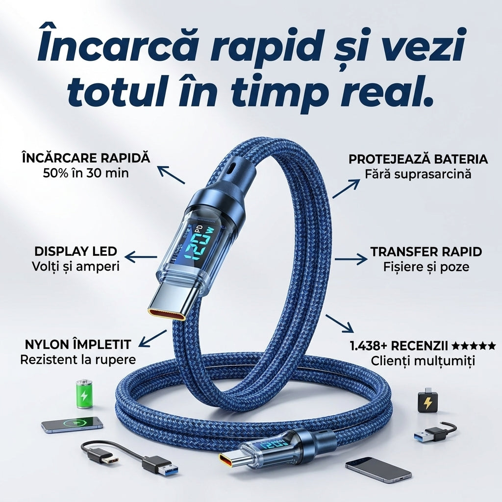 Cablu USB-C cu Display