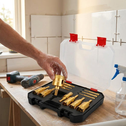 Set 12 Burghie Diamantate Pentru Găuri
