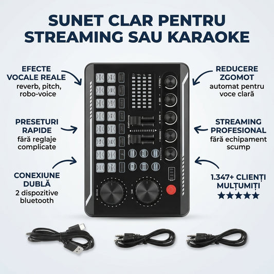 Mixer Audio pentru Transmisiuni Live
