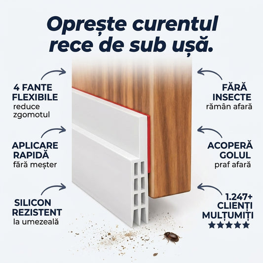 Bandă Etanșare Ușă Silicon 1m
