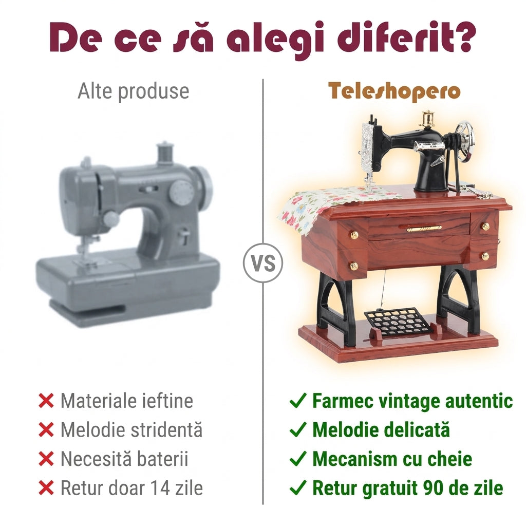 Cutie muzicală în formă de mașină de cusut