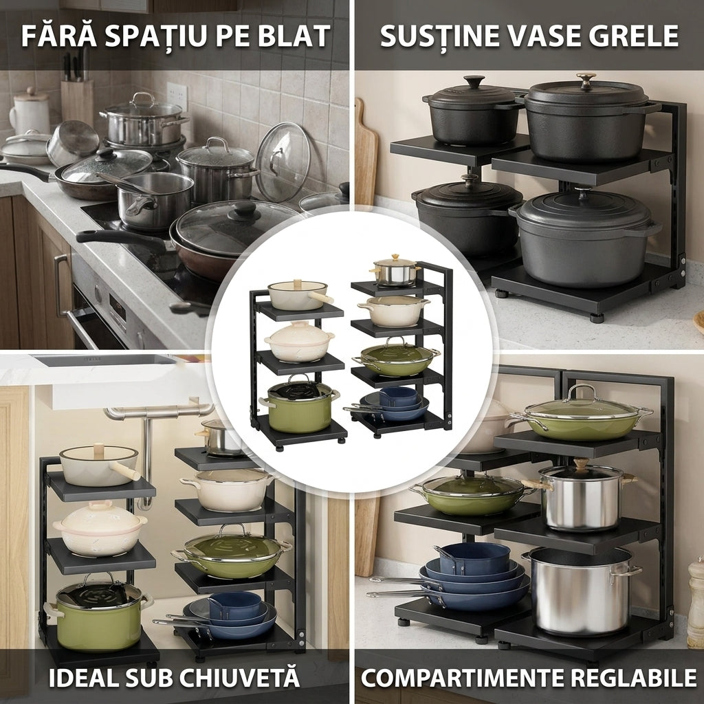 Raft Reglabil Bucătărie Metalic