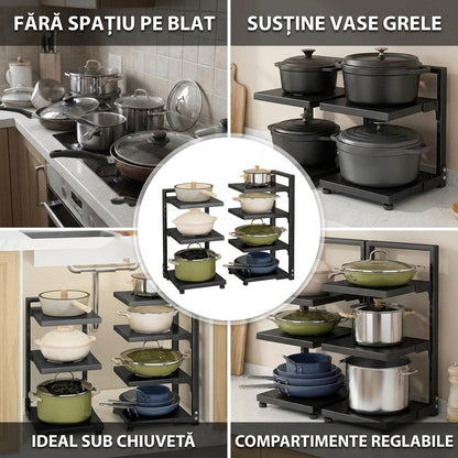Raft Reglabil Bucătărie Metalic