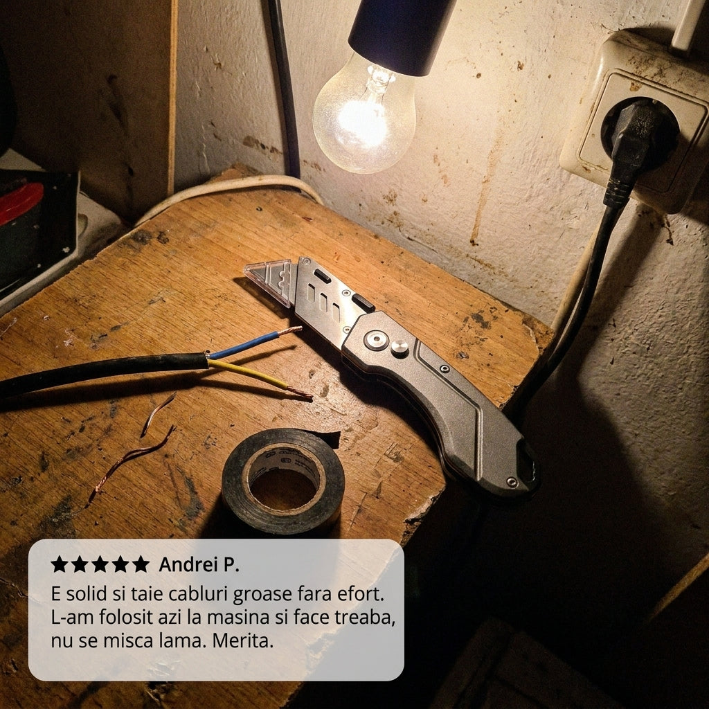 Cuțit Pliant Inox Cabluri