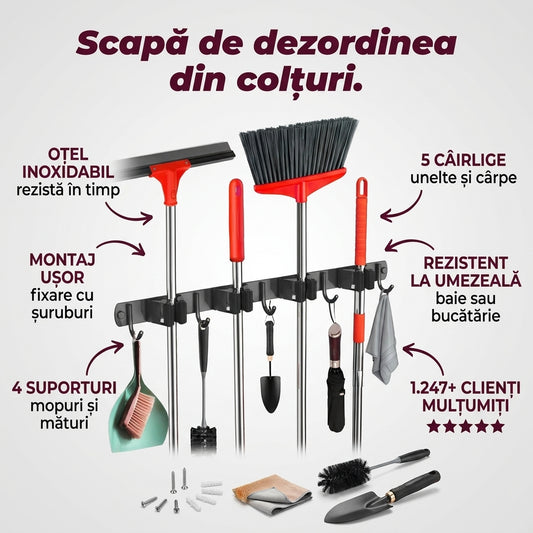Suport Perete Mop Mătură