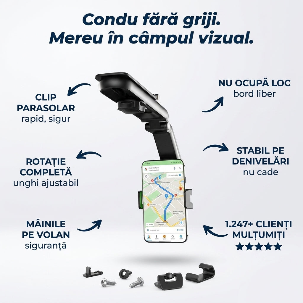 Suport Telefon Auto Parasolar